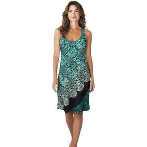 Apt. 9 Intimates Turquoise and Black Geometric Nightgown – Size M